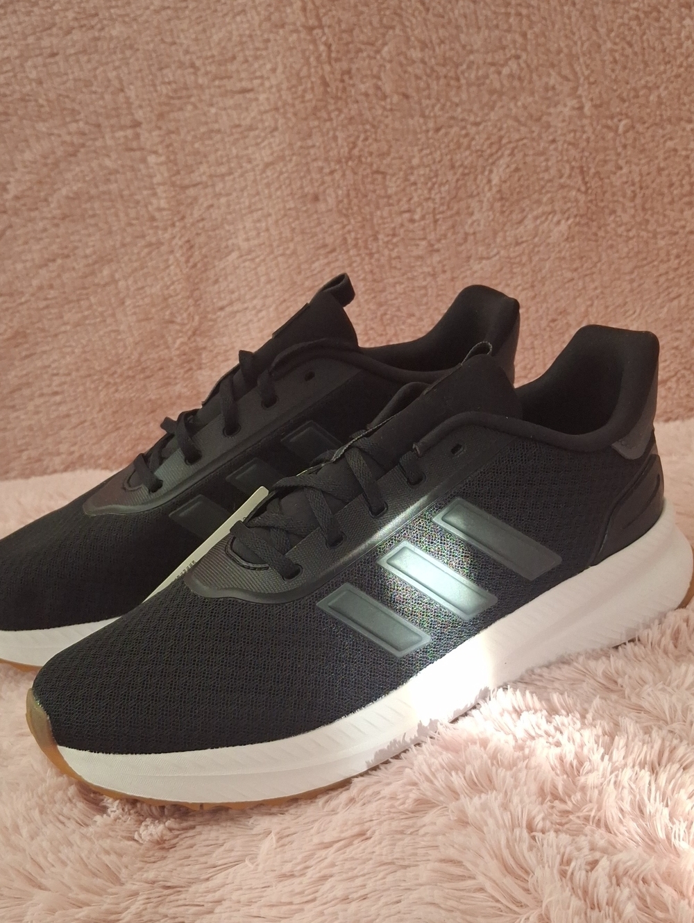 Men's Black Athletic Sneakers with White Sole